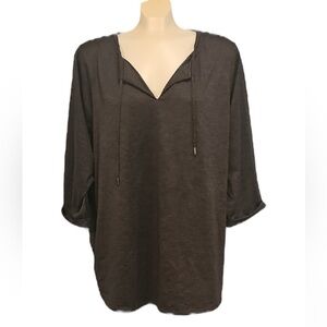 👠 Hyba V-Neck Top, Size 3X